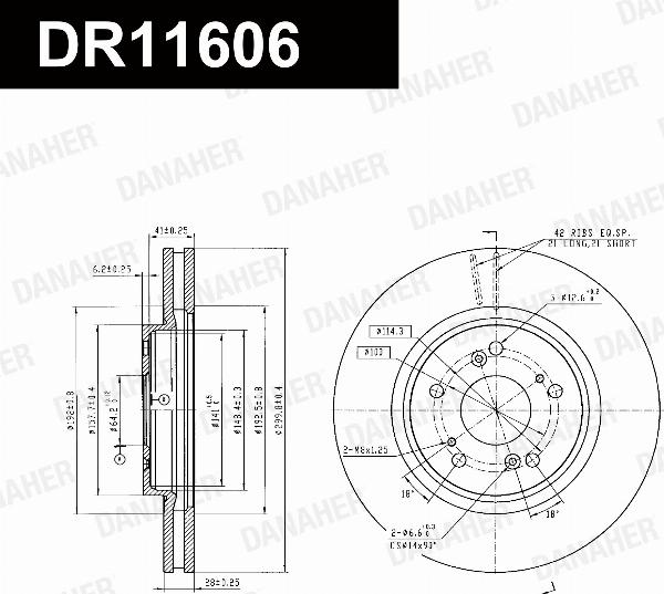 Danaher DR11606 - Гальмівний диск autocars.com.ua