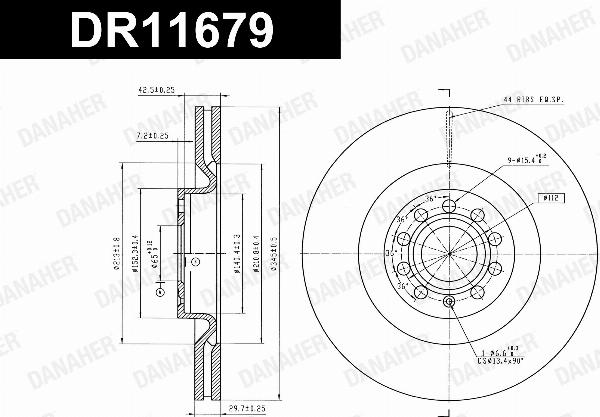 Danaher DR11679 - Гальмівний диск autocars.com.ua