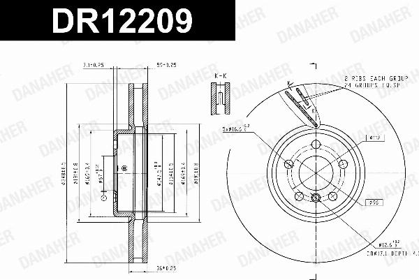 Danaher DR12209 - Гальмівний диск autocars.com.ua