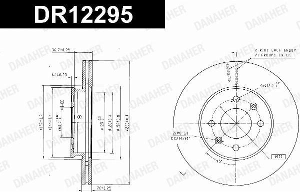 Danaher DR12295 - Гальмівний диск autocars.com.ua