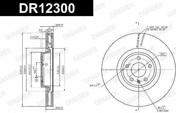 Danaher DR12300 - Гальмівний диск autocars.com.ua
