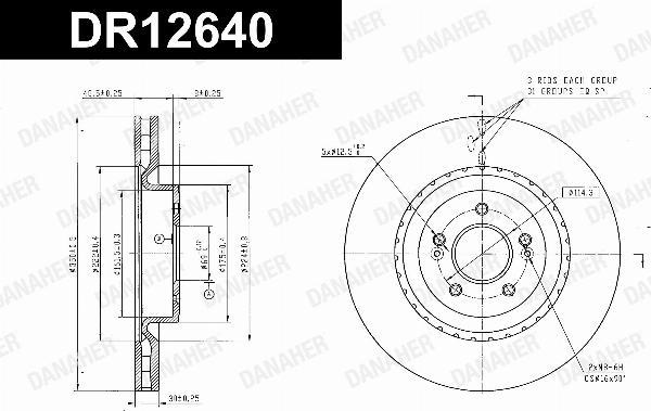 Danaher DR12640 - Гальмівний диск autocars.com.ua