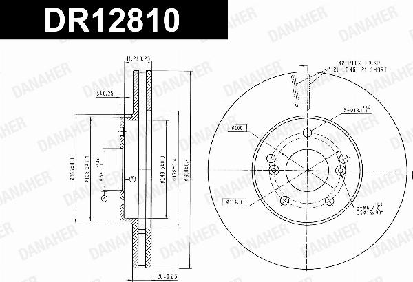 Danaher DR12810 - Гальмівний диск autocars.com.ua
