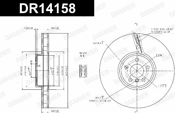 Danaher DR14158 - Гальмівний диск autocars.com.ua