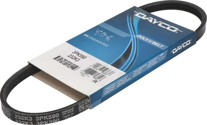 DAYCO 3PK590 - Поликлиновой ремінь autocars.com.ua