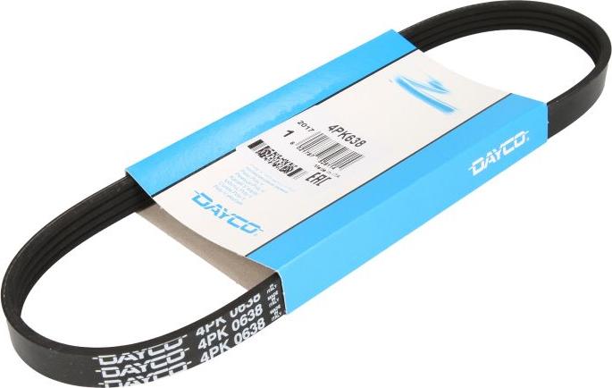 DAYCO 4PK638 - Поликлиновой ремінь autocars.com.ua