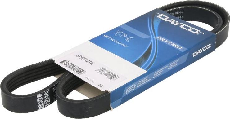 DAYCO 5PK1121K - Поликлиновой ремінь autocars.com.ua