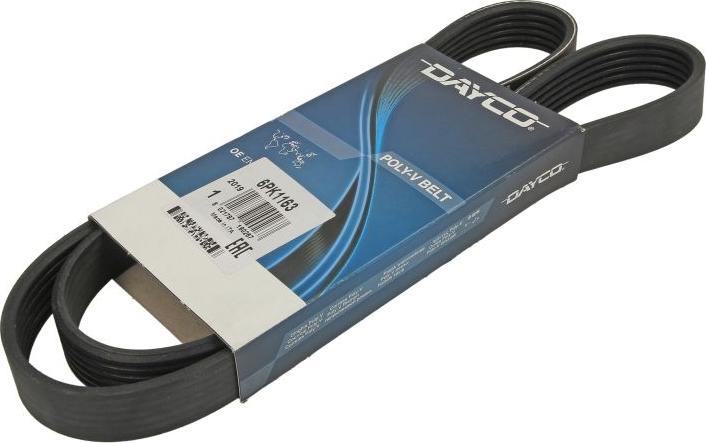 DAYCO 6PK1163 - Поликлиновой ремінь autocars.com.ua