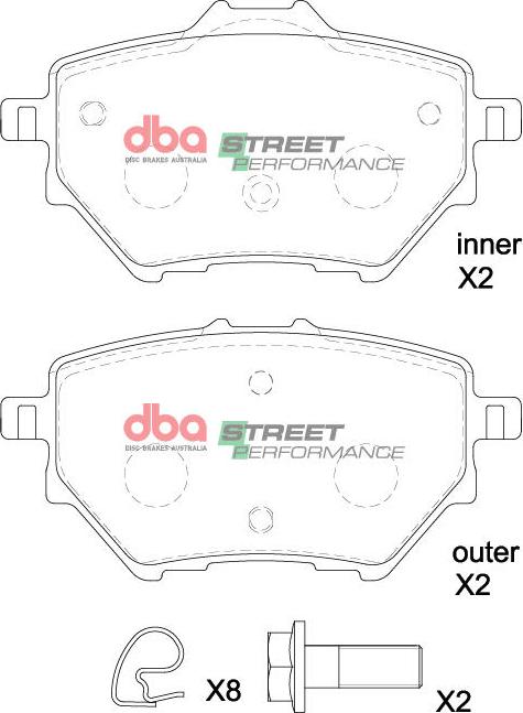 DBA Australia DB15193SP - Тормозные колодки, дисковые, комплект avtokuzovplus.com.ua