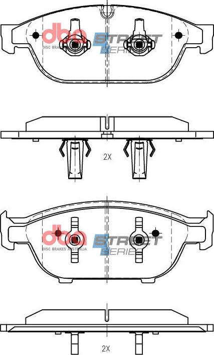 DBA Australia DB15262SS - Тормозные колодки, дисковые, комплект avtokuzovplus.com.ua