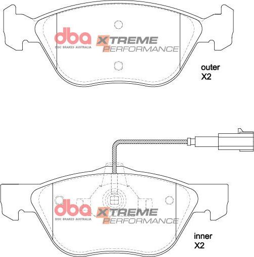 DBA Australia DB2037XP - Тормозные колодки, дисковые, комплект avtokuzovplus.com.ua