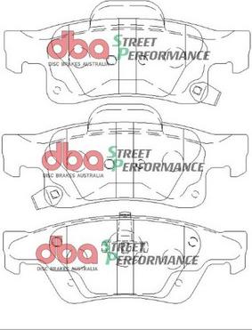 DBA Australia DB2217SP - Комплект высокоэффективных тормозных колодок avtokuzovplus.com.ua