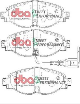 DBA Australia DB2383SP - Комплект высокоэффективных тормозных колодок avtokuzovplus.com.ua