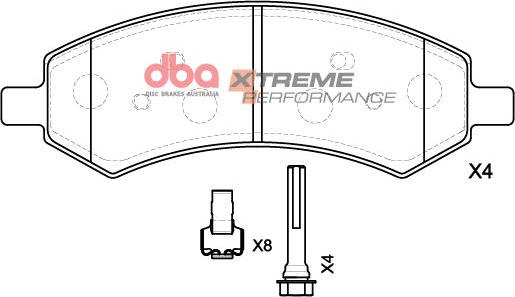 DBA Australia DB7991XP - Тормозные колодки, дисковые, комплект avtokuzovplus.com.ua