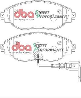 DBA Australia DB8849SP - Комплект высокоэффективных тормозных колодок avtokuzovplus.com.ua