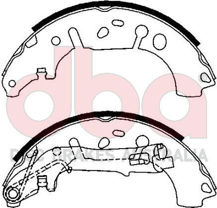 DBA Australia DBAS2009 - Комплект тормозных колодок, барабанные avtokuzovplus.com.ua