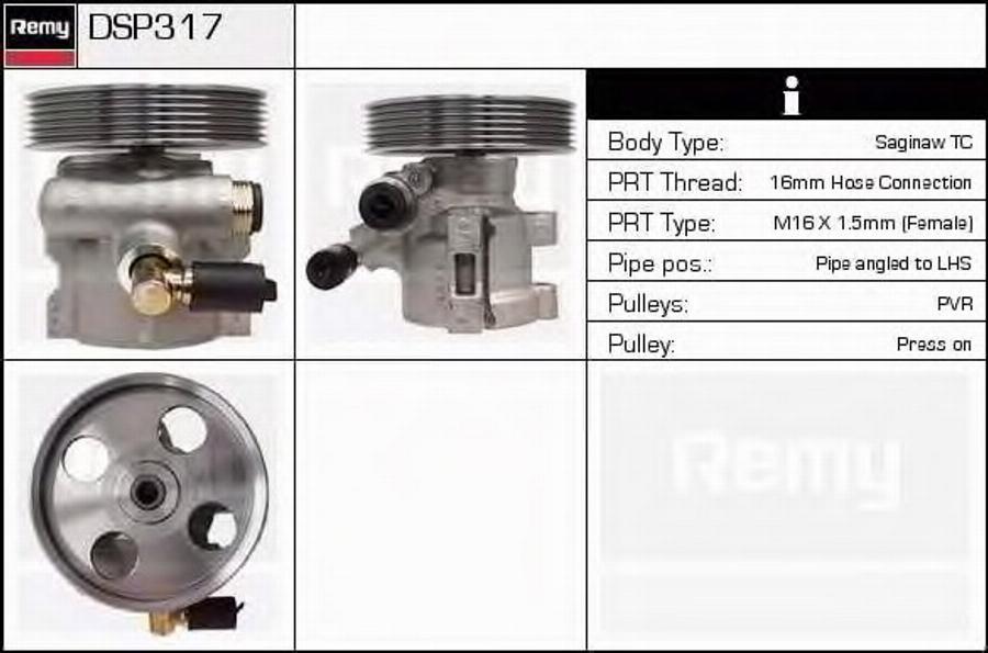 Delco Remy DSP317 - Гидравлический насос, рулевое управление, ГУР autodnr.net