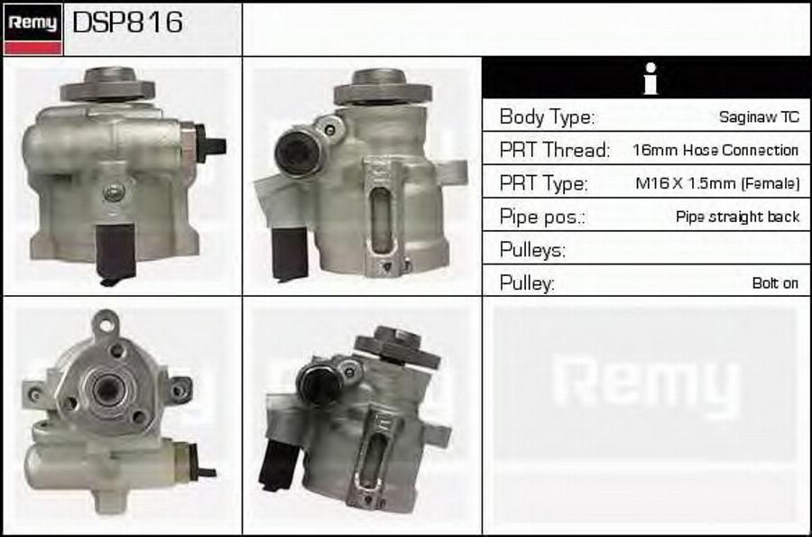 Delco Remy DSP816 - Гидравлический насос, рулевое управление, ГУР autodnr.net