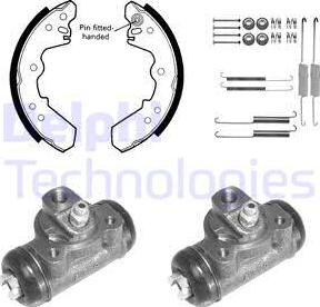 Delphi 1051 - Комплект гальм, барабанний механізм autocars.com.ua