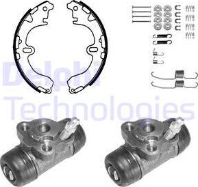 Delphi 1062 - Комплект гальм, барабанний механізм autocars.com.ua