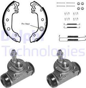 Delphi 697 - Комплект гальм, барабанний механізм autocars.com.ua