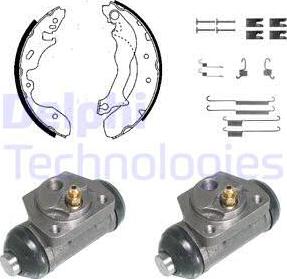 Delphi KP847 - Комплект тормозных колодок, барабанные avtokuzovplus.com.ua