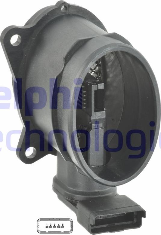 Delphi AF10075-12B1 - Датчик потоку, маси повітря autocars.com.ua