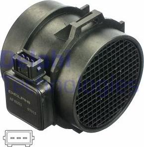 Delphi AF10253-12B1 - Датчик потока, массы воздуха avtokuzovplus.com.ua