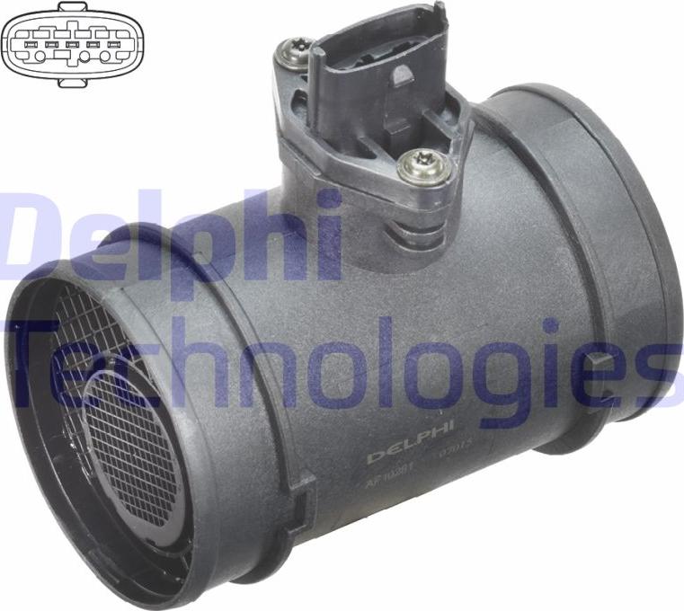 Delphi AF10281-12B1 - Датчик потоку, маси повітря autocars.com.ua