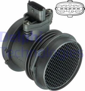 Delphi AF10362-12B1 - Датчик потока, массы воздуха avtokuzovplus.com.ua