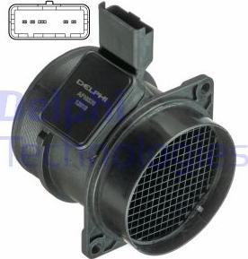 Delphi AF10370-12B1 - Датчик потока, массы воздуха avtokuzovplus.com.ua