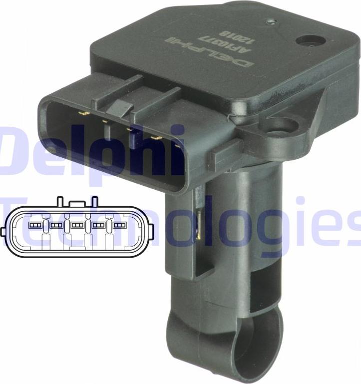 Delphi AF10377-12B1 - Датчик потоку, маси повітря autocars.com.ua