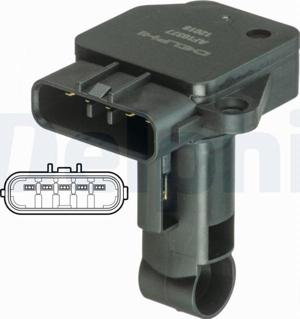 Delphi AF10377-17B1 - Датчик потоку, маси повітря autocars.com.ua