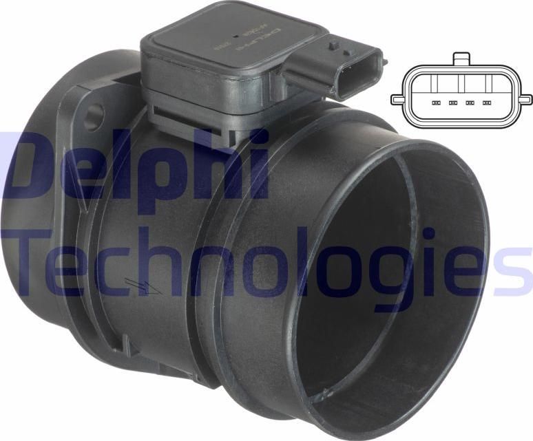 Delphi AF10628-12B1 - Датчик потоку, маси повітря autocars.com.ua