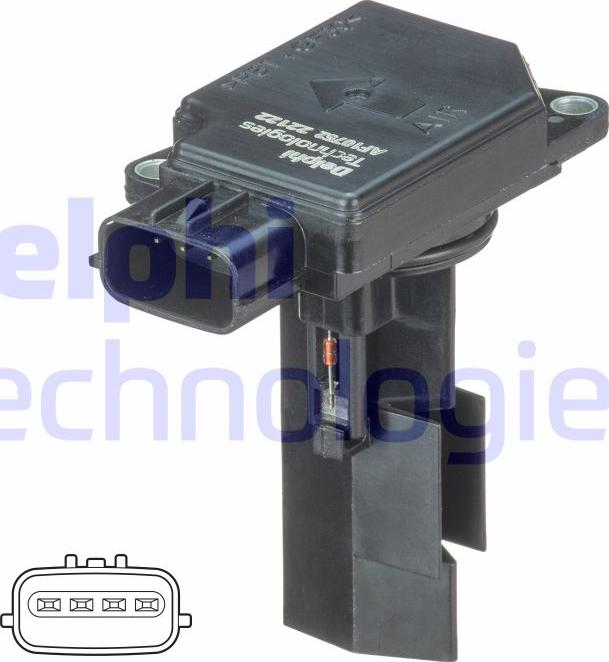 Delphi AF10752-12B1 - Датчик потока, массы воздуха autodnr.net