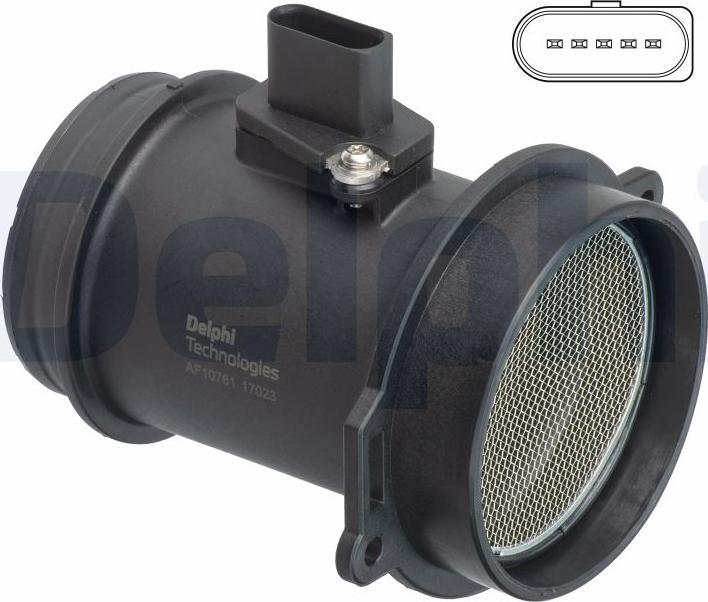 Delphi AF10761-12B1 - Датчик потока, массы воздуха avtokuzovplus.com.ua