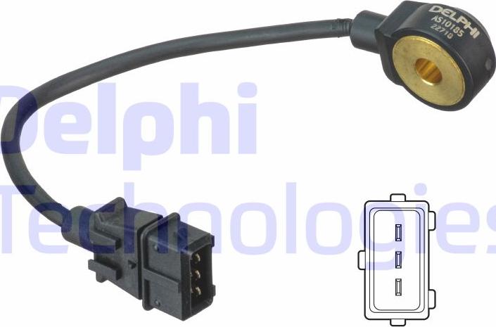 Delphi AS10185 - Датчик детонації autocars.com.ua