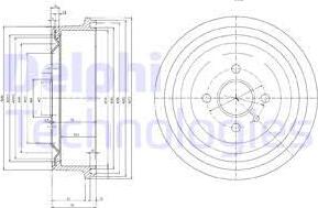 Delphi BF103 - Гальмівний барабан autocars.com.ua