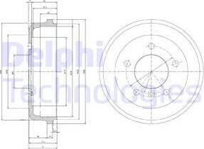 Delphi BF168 - Гальмівний барабан autocars.com.ua