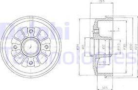 Delphi BF270 - Тормозной барабан avtokuzovplus.com.ua