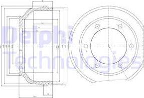 Delphi BF467 - Тормозной барабан avtokuzovplus.com.ua