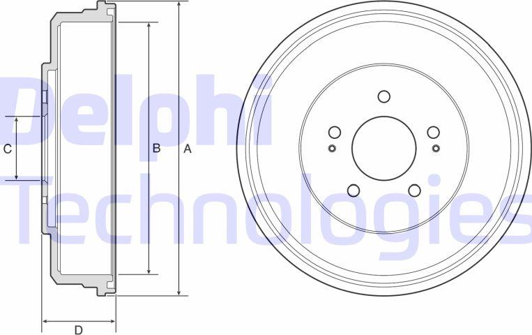 Delphi BF586 - Гальмівний барабан autocars.com.ua