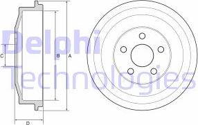 Delphi BF640 - Гальмівний барабан autocars.com.ua