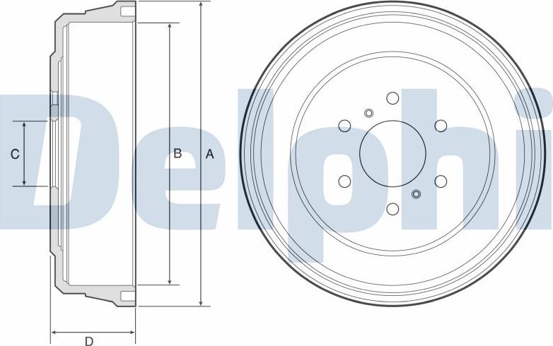 Delphi BF641 - Тормозной барабан autodnr.net