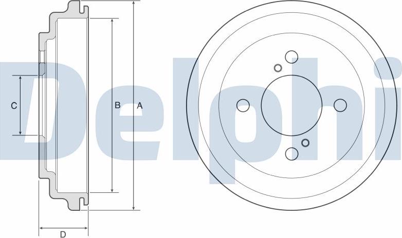 Delphi BF646 - Гальмівний барабан autocars.com.ua