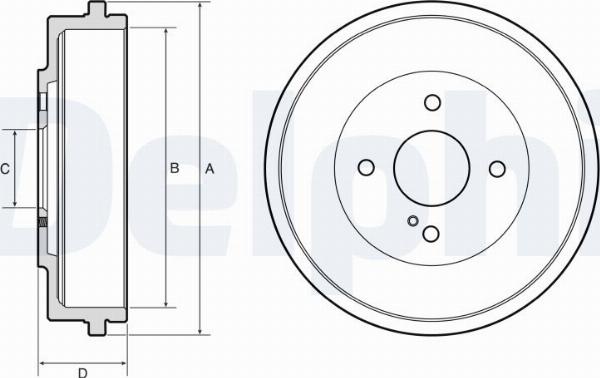 Delphi BF666 - Гальмівний барабан autocars.com.ua
