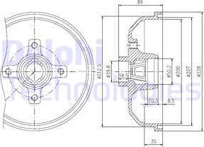 Delphi BFR111 - Тормозной барабан autodnr.net