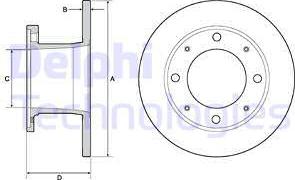 Delphi BG2042 - Гальмівний диск autocars.com.ua