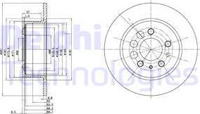 Delphi BG2103 - Тормозной диск avtokuzovplus.com.ua