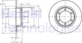 Delphi BG2107 - Тормозной диск avtokuzovplus.com.ua